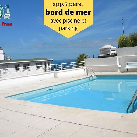 App Le Rocazur Avec Piscine Et Parking En Bord De Mer A 500M Du Centre Ville Menton Exterior foto