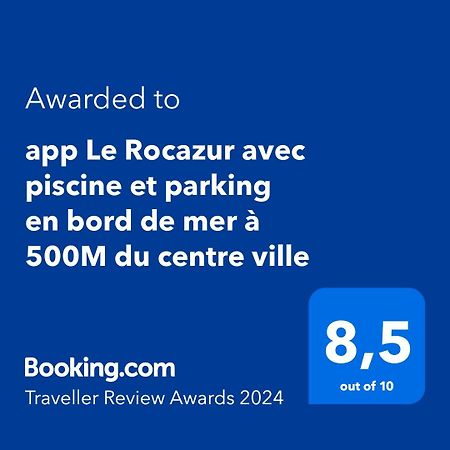 App Le Rocazur Avec Piscine Et Parking En Bord De Mer A 500M Du Centre Ville Menton Exterior foto